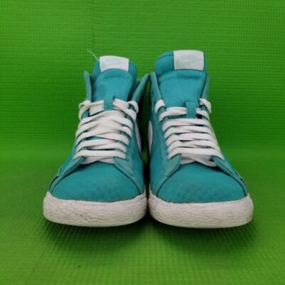 ✅Nike Blazer Mid Mesh Comfort Sneakers Womens Sz 8 Green Lace up Athletic Shoes - Picture 6 of 11
